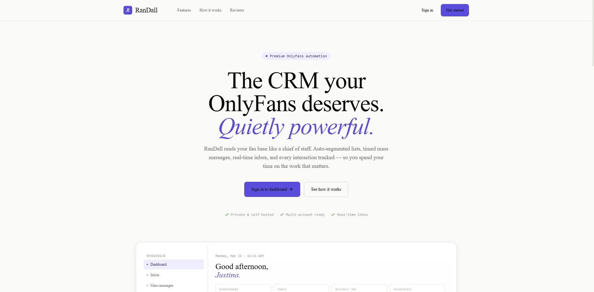 RanDall desktop preview