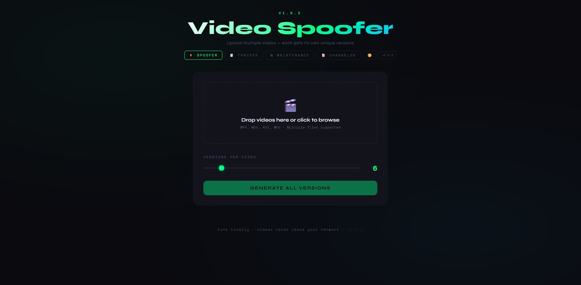 Video Spoofer desktop preview
